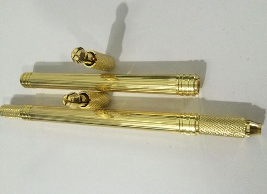 中国 二重頭部および手動入れ墨のペンが付いているアルミニウムMicrobladeの眉毛のペン サプライヤー