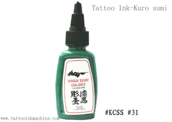 中国 Kuro Sumi 1OZの永遠の入れ墨はボディ入れ墨のための緑色にインクをしみ込ませる サプライヤー