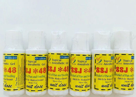 中国 SSJ*48 刺身の眉毛 タトゥー 6% 麻酔用ヒドロクロリッドの麻酔ジェル サプライヤー