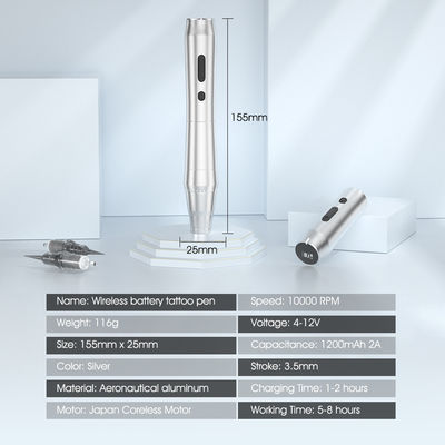 ワイヤレス皮膚検査機 SPMU ワイヤレス眉毛 永久化粧 ユニバーサルカートリッジ マイクロブレディング マシン タトゥーペン サプライヤー