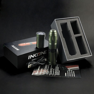 ステンレス鋼 1800mAh NARW ワイヤレス タトゥーマシン 1 OLED ディスプレイ タッチスクリーン バッテリー 回転 タトゥーガン タトゥーペンは RCA パワー付き サプライヤー