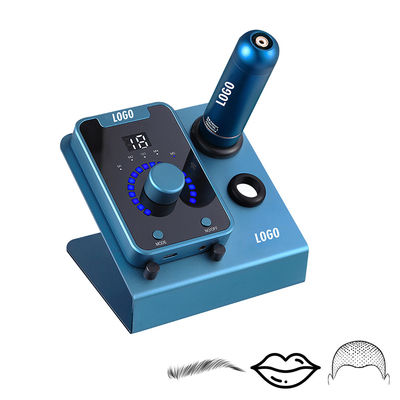 電気銃型 SMP 永久化粧とスイスモータータトゥーマシン付きの頭皮マイクロピグメンテーション装置 ブラックブルー サプライヤー