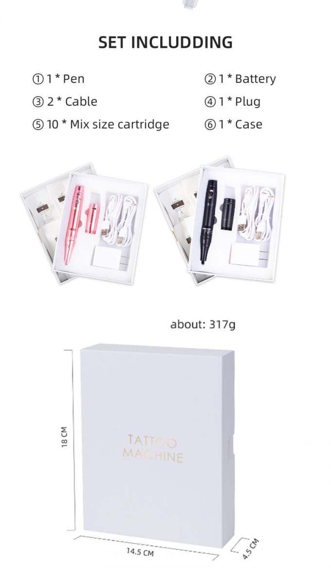 プロ バッテリー 眉毛 タトゥー マシン 0-3.5mm 針突出と無線デザイン 8