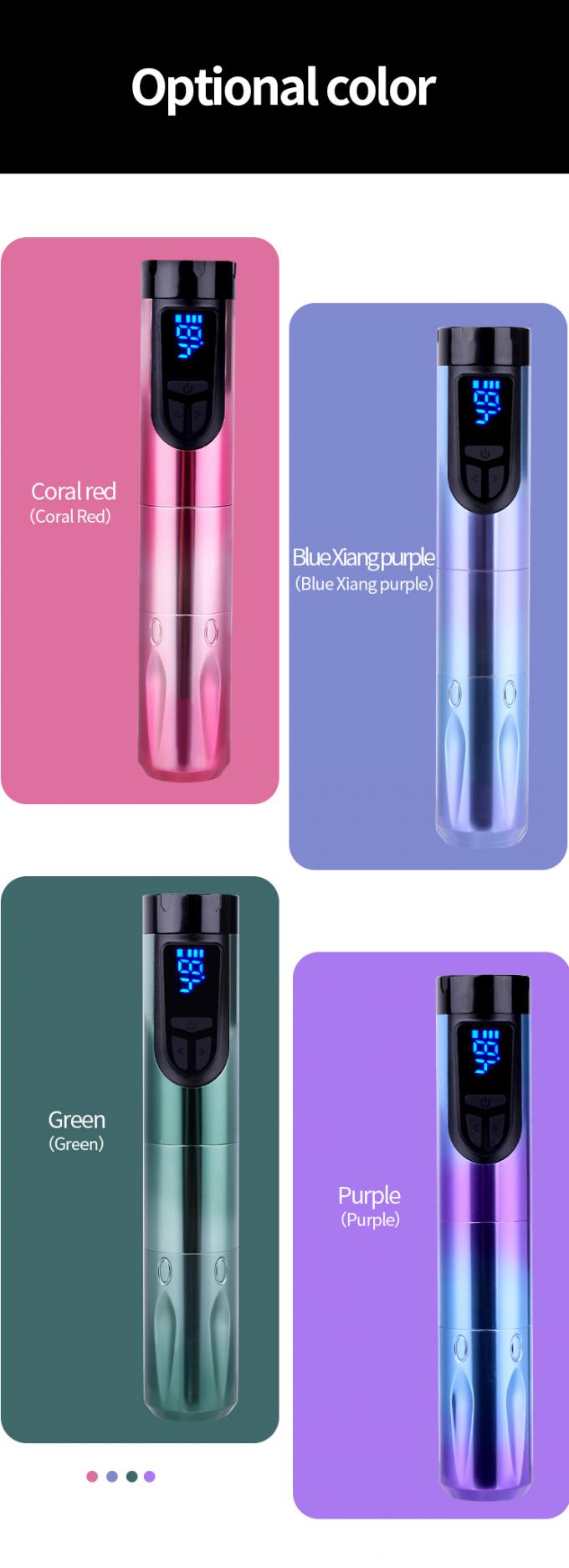 14500mAh 備蓄電池 パワー ワイヤレス タトゥー マシン LCD ディスプレイと交換可能な電池 航空機 アルミ デザイン 5