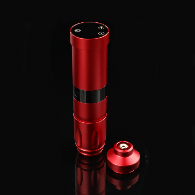 ステンレス鋼 1800mAh NARW ワイヤレス タトゥーマシン 1 OLED ディスプレイ タッチスクリーン バッテリー 回転 タトゥーガン タトゥーペンは RCA パワー付き 6