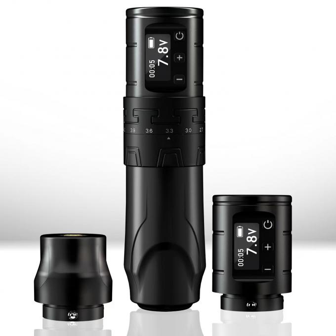 1500mAh ワイヤレス タトゥー銃 INKONE SABER コアレス タトゥーマシンペン 強力なモーター ロングストローク 4.2mm 航空機 アルミ 8