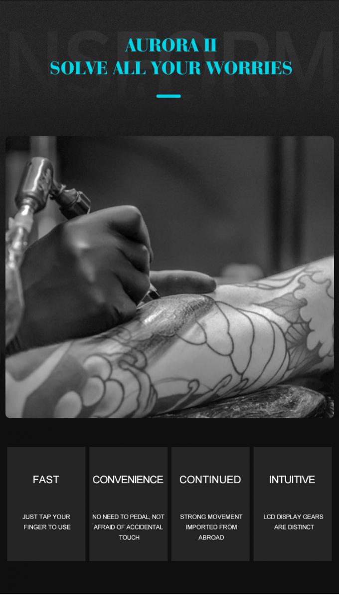デジタル液晶ディスプレイタッチスクリーン ミニオーロラII タトゥー電源 388g タトゥーマシン用のパッケージ重量 3