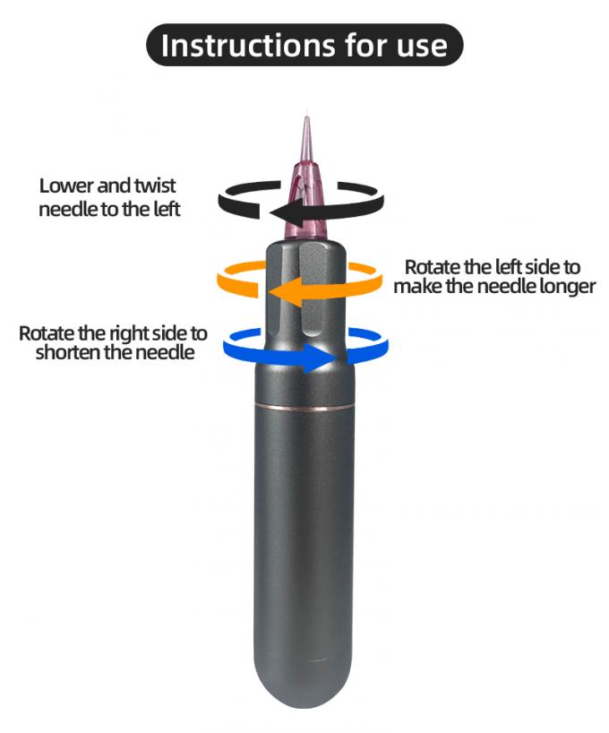 電気銃型 SMP 永久化粧とスイスモータータトゥーマシン付きの頭皮マイクロピグメンテーション装置 ブラックブルー 5