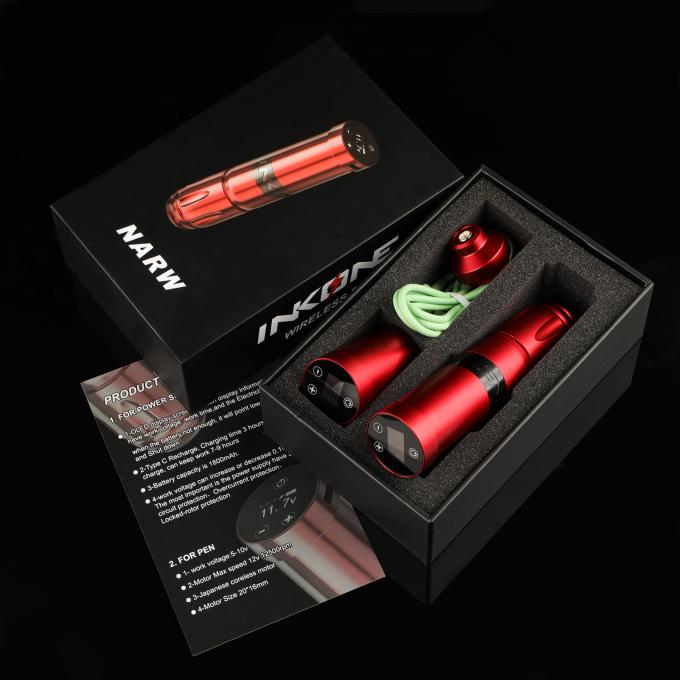 INKONE NARW ブランドデジタル Lcd タッチスクリーンディスプレイ 1800mAh バッテリータトゥーペンマイクロ色素沈着マシンワイヤレスタトゥーマシン 16