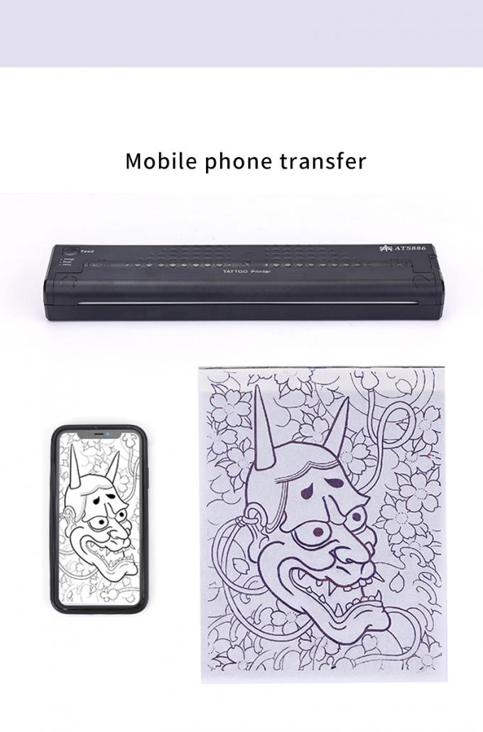 12000mAh ミニタトゥーステンシルプリンターサーマルコピー機ワイヤレス転送プリンタータトゥープリンター機 14