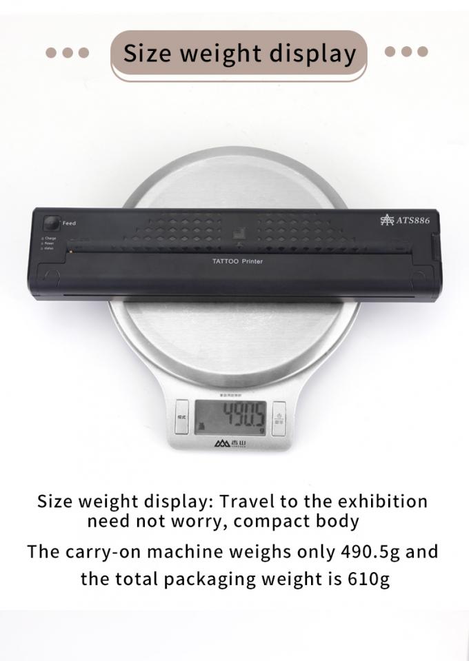 12000mAh ミニタトゥーステンシルプリンターサーマルコピー機ワイヤレス転送プリンタータトゥープリンター機 24