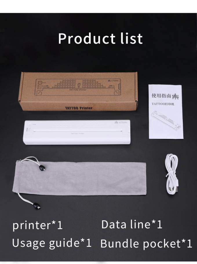 12000mAh ミニタトゥーステンシルプリンターサーマルコピー機ワイヤレス転送プリンタータトゥープリンター機 28
