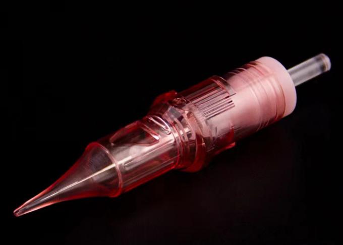 医療用標準ステンレス鋼製、ピンク色のパーマネントメイクニードル 0