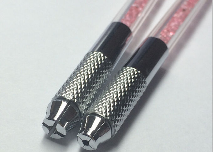 水晶110MMの永久的な構造の入れ墨の手動ペン、針の刃の化粧品の入れ墨のペン 0