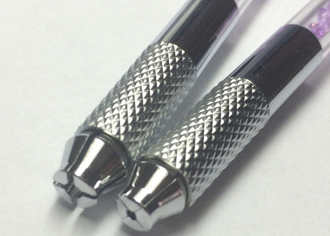 最も新しいピンクの水晶マニュアルの永久的な入れ墨のペンの眉毛のハンドメイドのペン 0